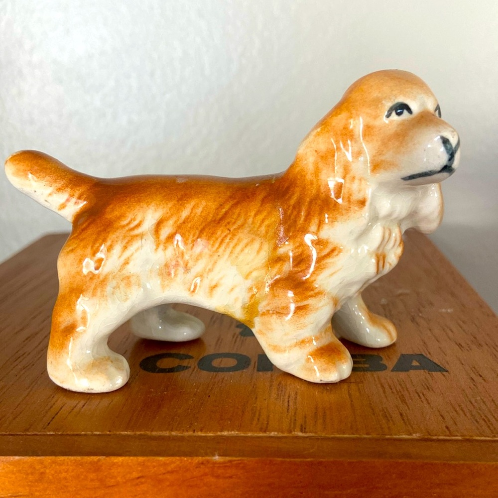 Vintage Cocker Spaniel Figurine Made In Japan